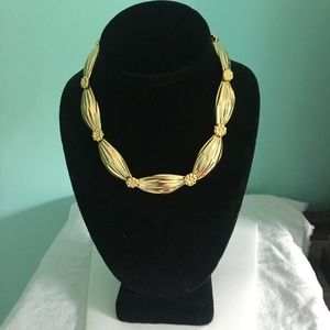 Flower and Leaf Gold-Plated  Necklace